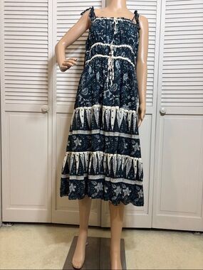Christian Lacroix | Dresses | Christian Lacroix Linen Midi Floral Print  Dress | Poshmark